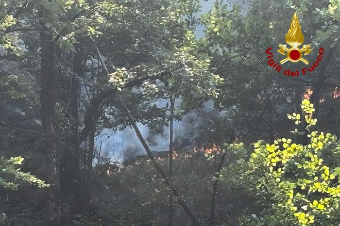 Ancora fiamme nei boschi della Valsesia
