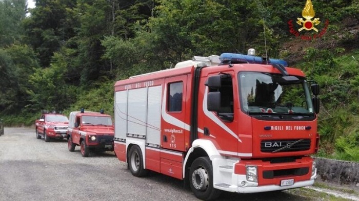Allarme per un incendio camino a Cellio con Breia