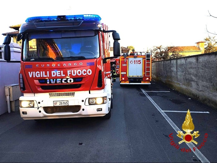 Principio d'incendio di pannelli fotovoltaici