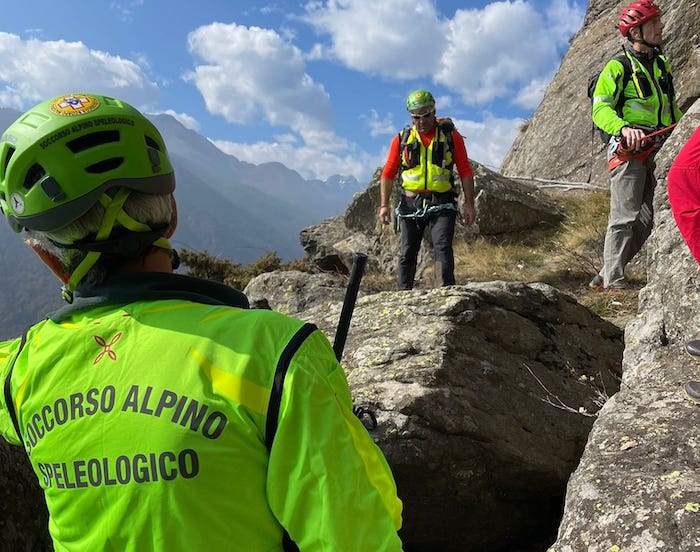 Infortunio al monte Cazzola, soccorsi in azione