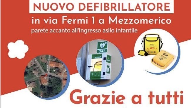 Mezzomerico, nuovo defibrillatore. Salgono così a quattro quelli in paese