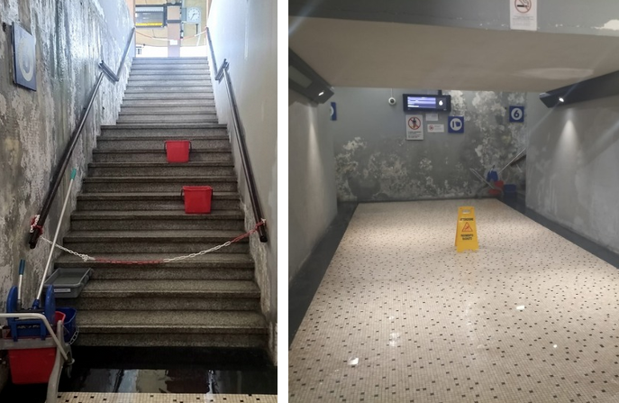 Domo: torna ad allagarsi il sottopasso della stazione ferroviaria 