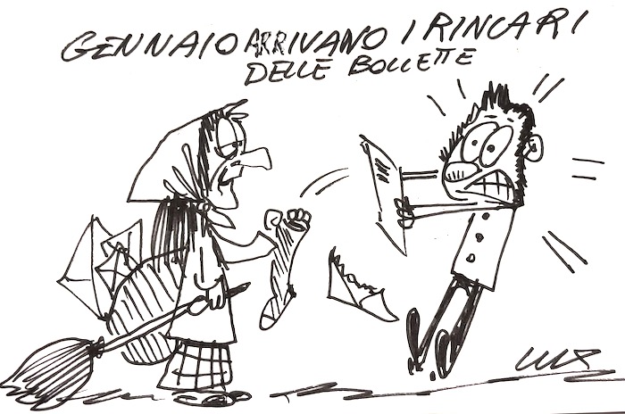 La vignetta di Carlo Lux. Cosa c'è nella calza della Befana?