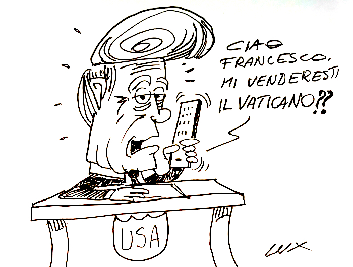 La vignetta di Lux: lo shopping di Trump 