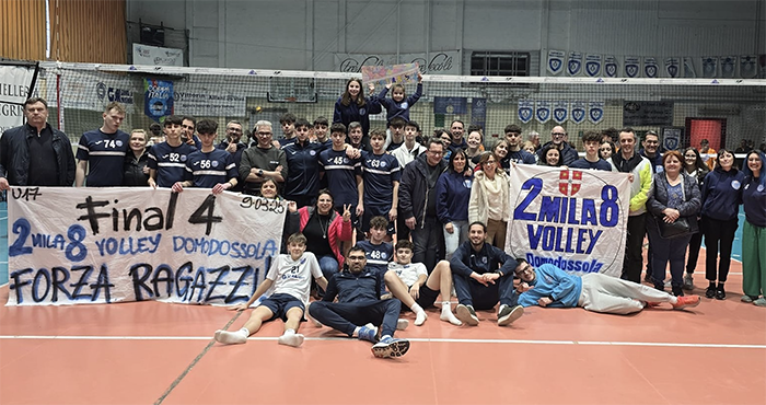 Under 17 M del 2mila8volley Domodossola tra le migliori 8 del Piemonte