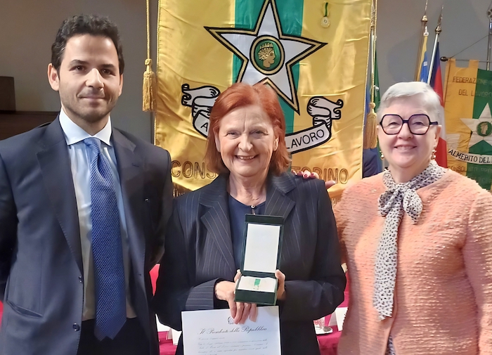 Maura De Tomasi premiata con la Stella al merito del Lavoro 