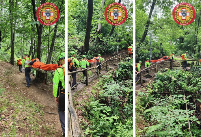 Turista si infortuna, recuperato dal soccorso alpino sopra Miazzina 